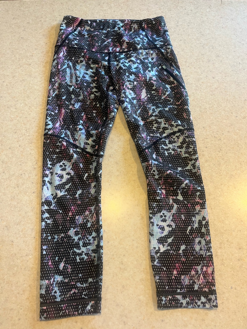 lululemon athletica Black Multi Print Leggings